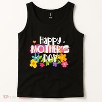 Cute Happy Mother's Day Paint Splash Flowers Tank Top thumb 2