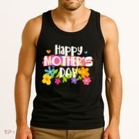 Cute Happy Mother's Day Paint Splash Flowers Tank Top thumb 3