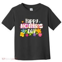 Cute Happy Mother's Day Paint Splash Flowers Toddler T-Shirt thumb 0
