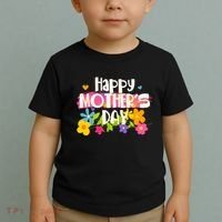 Cute Happy Mother's Day Paint Splash Flowers Toddler T-Shirt thumb 2