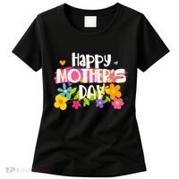 Cute Happy Mother's Day Paint Splash Flowers Women's T-Shirt thumb 0