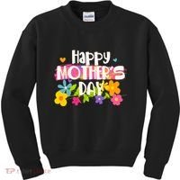 Cute Happy Mother's Day Paint Splash Flowers Kids Sweatshirt thumb 0