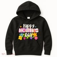 Cute Happy Mother's Day Paint Splash Flowers Kids Hoodie thumb 0