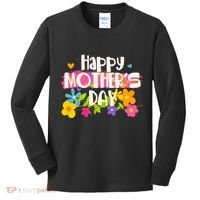 Cute Happy Mother's Day Paint Splash Flowers Kids Long Sleeve Shirt thumb 0