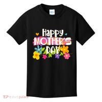 Cute Happy Mother's Day Paint Splash Flowers Kids T-Shirt thumb 0