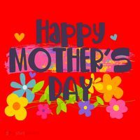 Cute Happy Mother's Day Paint Splash Flowers Santa Hat thumb 1