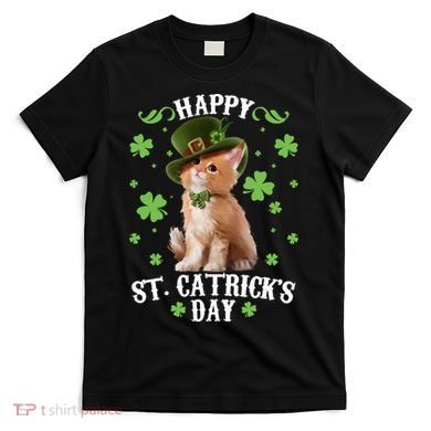 Cute Happy St Catricks Day Kitten T-Shirt