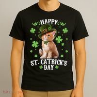 Cute Happy St Catricks Day Kitten T-Shirt thumb 3