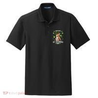 Cute Happy St Catricks Day Kitten Dry Zone Grid Polo thumb 0