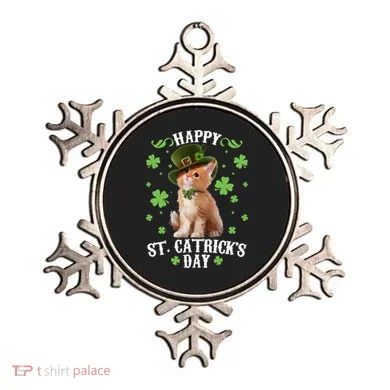 Cute Happy St Catricks Day Kitten Ornament