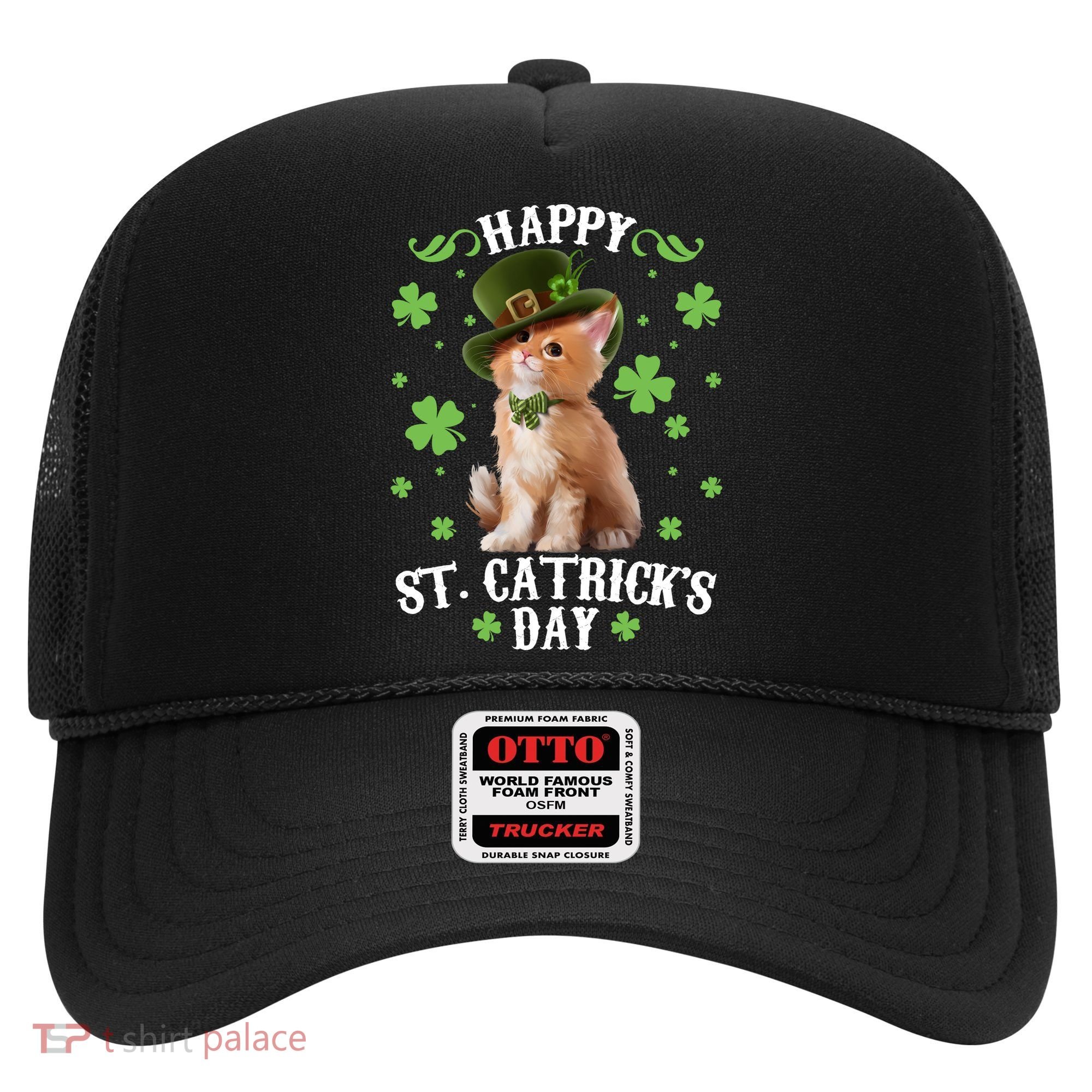 Cute Happy St Catricks Day Kitten Hat