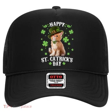 Cute Happy St Catricks Day Kitten Hat