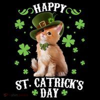 Cute Happy St Catricks Day Kitten Women's Long Sleeve Shirt thumb 2