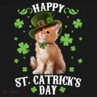 Cute Happy St Catricks Day Kitten Kids Long Sleeve Shirt thumb 2
