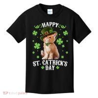 Cute Happy St Catricks Day Kitten Kids T-Shirt thumb 0