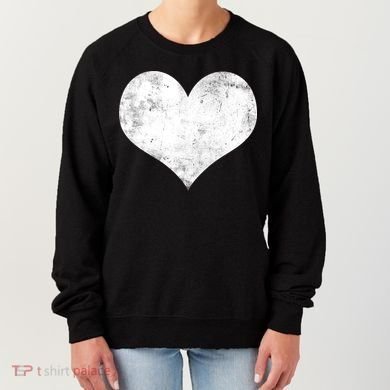 Cute Heart Valentines Day Vintage Distressed Women's Sweatshirt