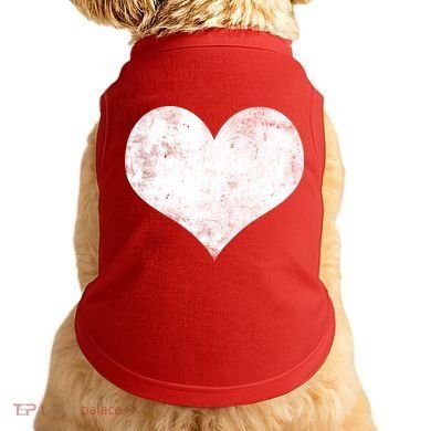 Cute Heart Valentines Day Vintage Distressed Doggie Tank