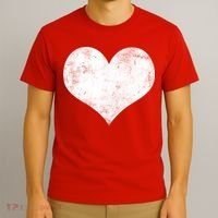 Cute Heart Valentines Day Vintage Distressed T-Shirt thumb 3