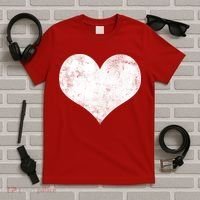 Cute Heart Valentines Day Vintage Distressed T-Shirt thumb 5