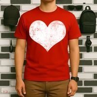 Cute Heart Valentines Day Vintage Distressed T-Shirt thumb 6