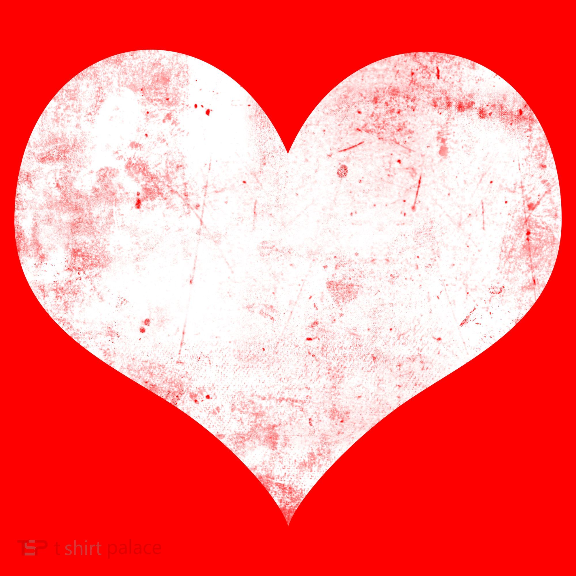 Cute Heart Valentines Day Vintage Distressed T-Shirt
