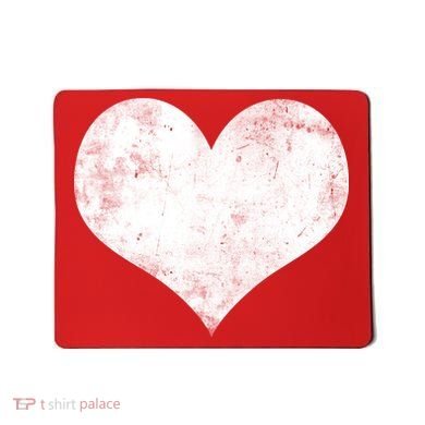 Cute Heart Valentines Day Vintage Distressed Mousepad