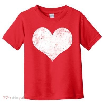 Cute Heart Valentines Day Vintage Distressed Toddler T-Shirt