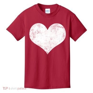 Cute Heart Valentines Day Vintage Distressed Kids T-Shirt