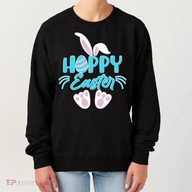 Cute Hoppy Happy Easter Bunny  Women's Sweatshirt