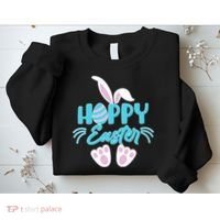 Cute Hoppy Happy Easter Bunny  Sweatshirt thumb 2