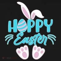 Cute Hoppy Happy Easter Bunny  Bucket Hat thumb 4