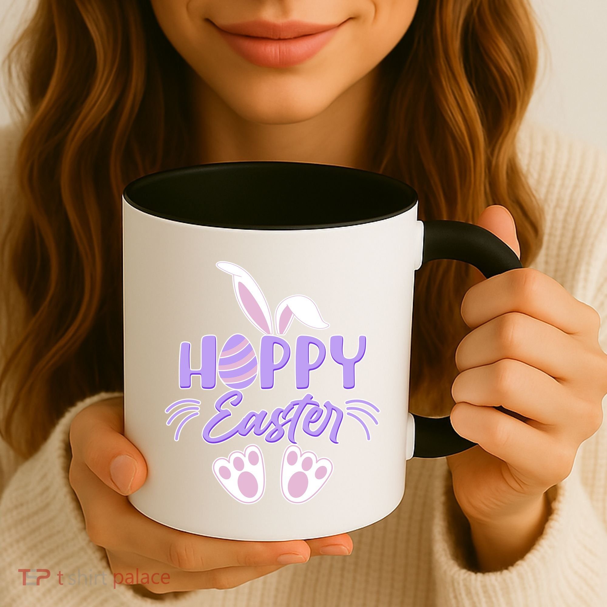 Cute Hoppy Happy Easter Bunny  Coffee Mug