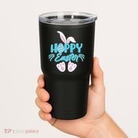 Cute Hoppy Happy Easter Bunny  Tumbler thumb 2