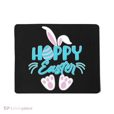 Cute Hoppy Happy Easter Bunny  Mousepad
