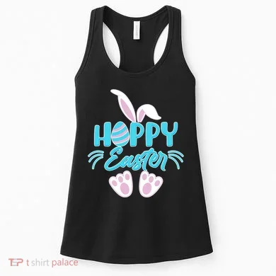 Cute Hoppy Happy Easter Bunny  Women's Tank Top
