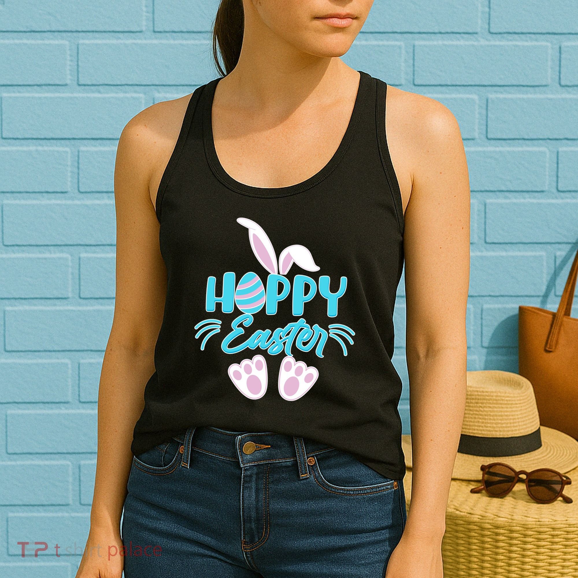 Cute Hoppy Happy Easter Bunny  Women's Tank Top