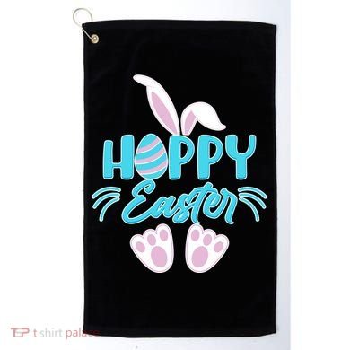 Cute Hoppy Happy Easter Bunny  Golf Towel