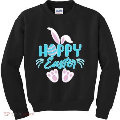 Cute Hoppy Happy Easter Bunny  Kids Sweatshirt