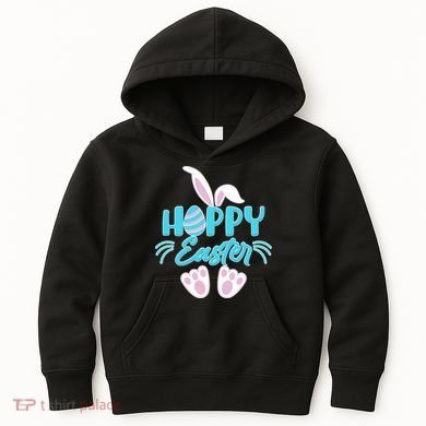 Cute Hoppy Happy Easter Bunny  Kids Hoodie