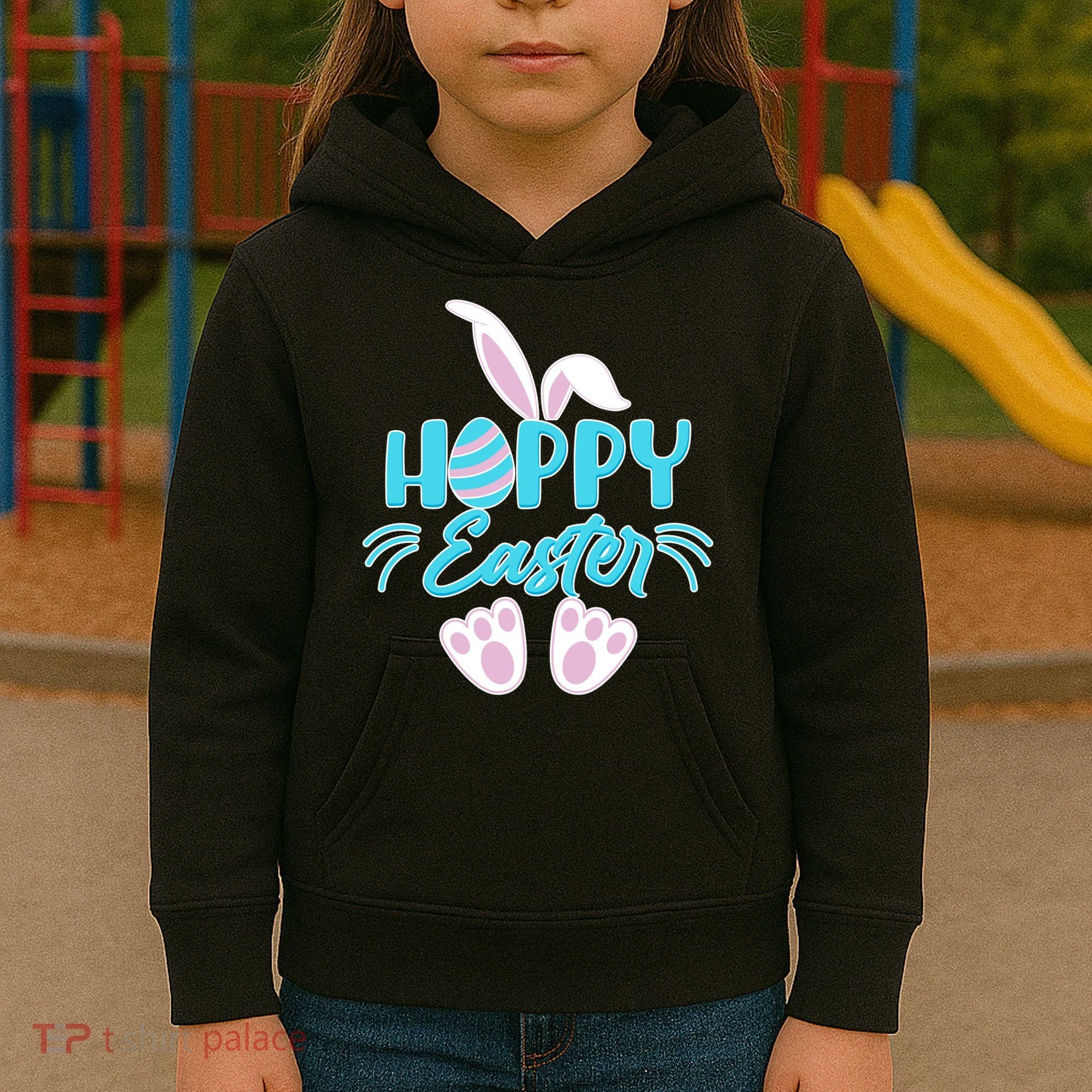 Cute Hoppy Happy Easter Bunny  Kids Hoodie