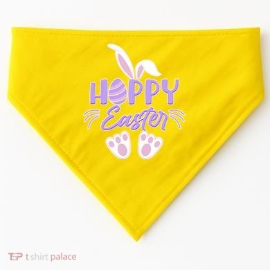 Cute Hoppy Happy Easter Bunny  USA-Made Doggie Bandana