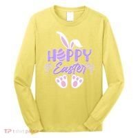 Cute Hoppy Happy Easter Bunny  Long Sleeve Shirt thumb 0