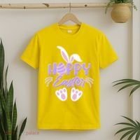 Cute Hoppy Happy Easter Bunny  T-Shirt thumb 2