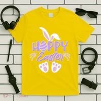 Cute Hoppy Happy Easter Bunny  T-Shirt thumb 5