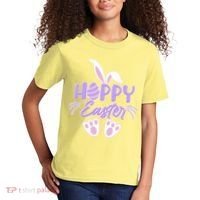Cute Hoppy Happy Easter Bunny  Kids T-Shirt thumb 2