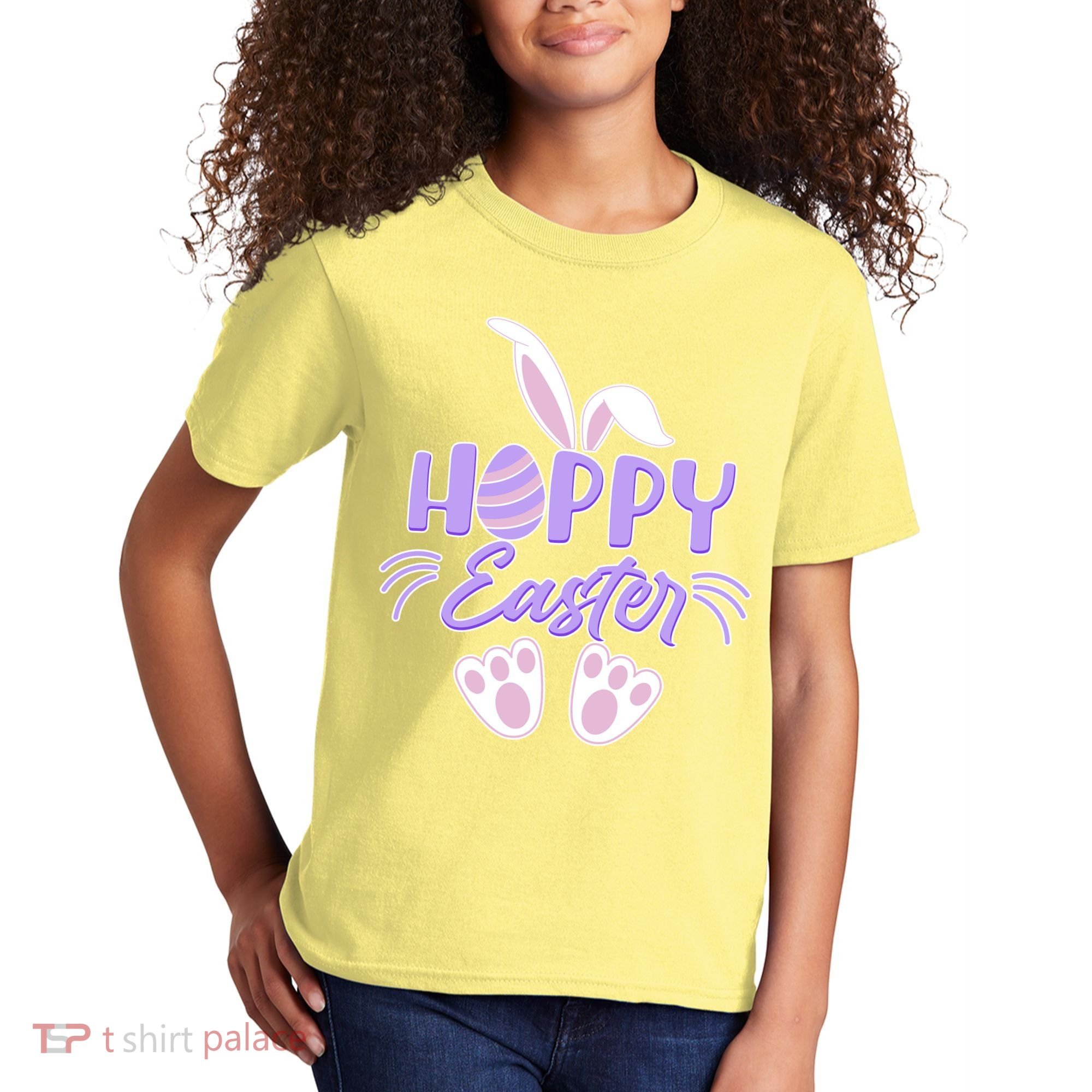 Cute Hoppy Happy Easter Bunny  Kids T-Shirt