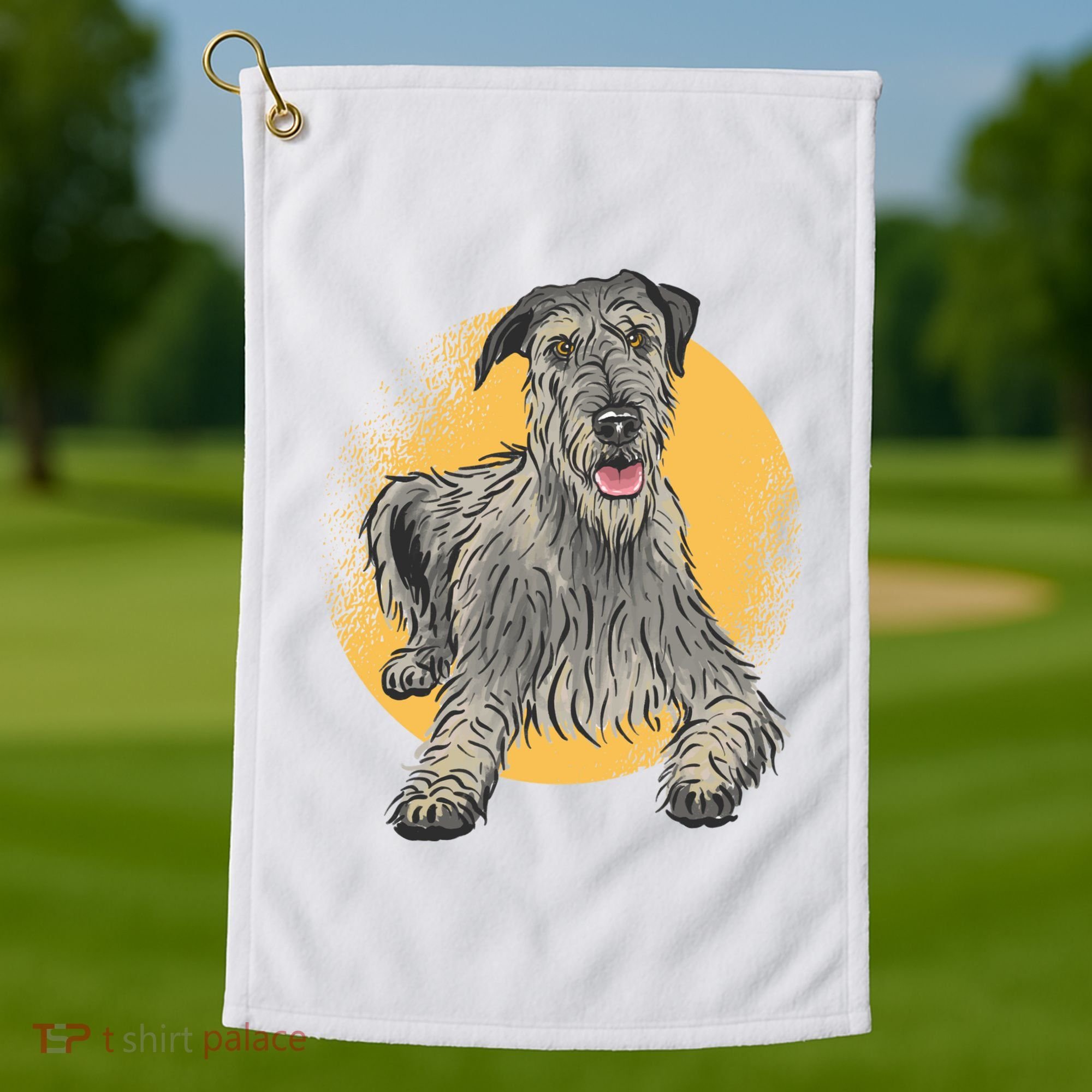 Cute Hound Dog Golf Towel