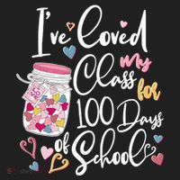 Cute I Loved My Class for 100 Days of School Valentine's Day Women's Sweatshirt thumb 2