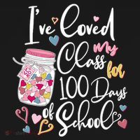 Cute I Loved My Class for 100 Days of School Valentine's Day Bucket Hat thumb 4