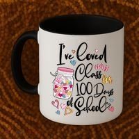 Cute I Loved My Class for 100 Days of School Valentine's Day Coffee Mug thumb 2